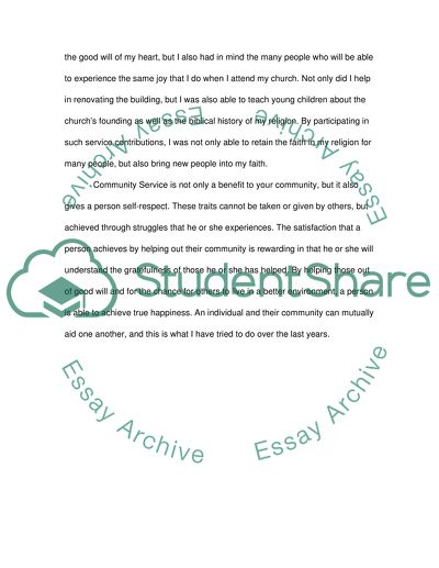 My Community Service