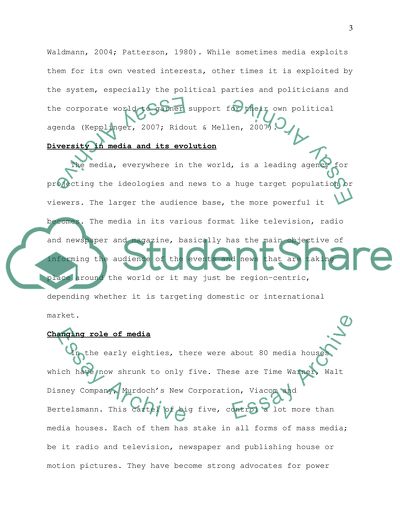 The Medias Reporting of Politics and the Political Process