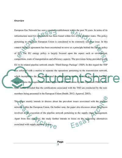 The Prevalent Issues of the Pipeline Network Within the European Union