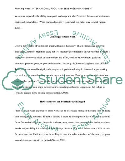 Course reflection