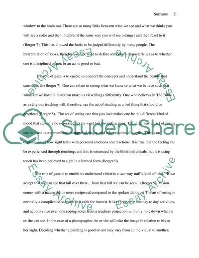 The role of gaze (however topic if optional)