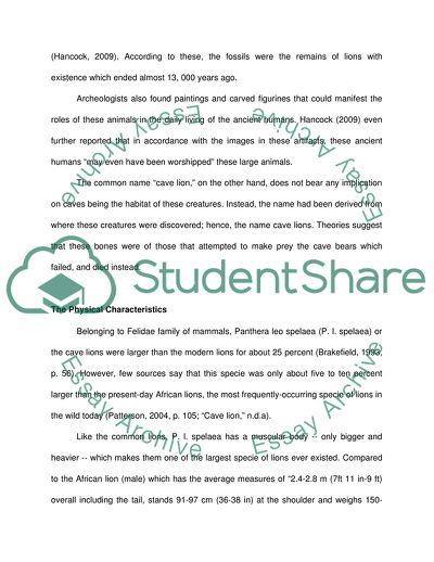 Cave Lions - Biology, Evolutionary Origins, and Extinction