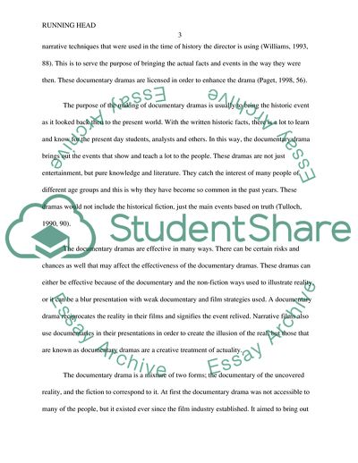 Truth in Documentary Drama