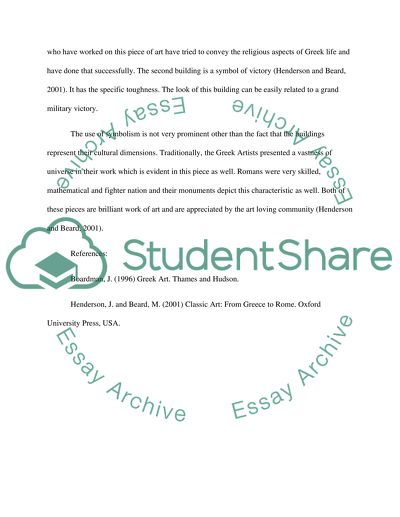 Comparison of Greek and Roman Art