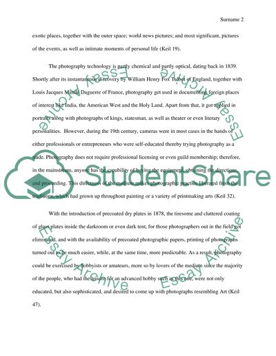 Transition of Art to Photography in Terms of Realism