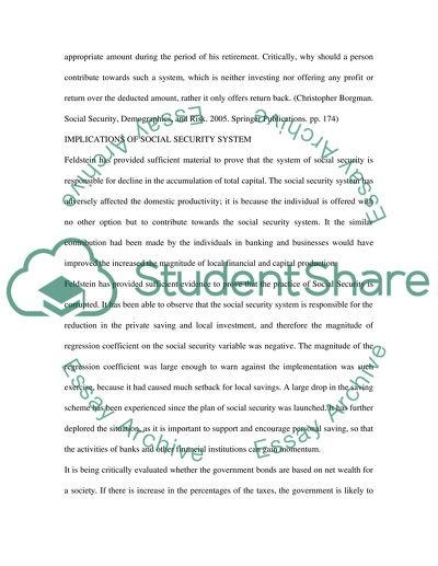 Does social security adversely affect savings