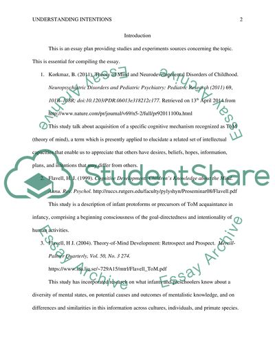 Understanding Intentions for Kids Psychological Development