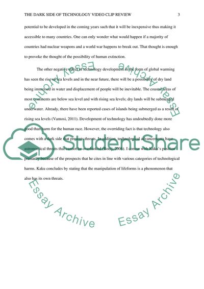 Dark side of Technology video