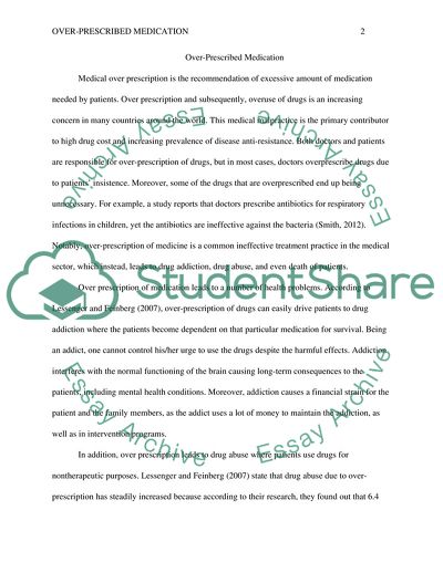 Over-Prescribed Medication