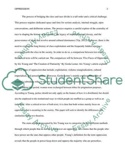 Differences and Similarities of Oppression Theories