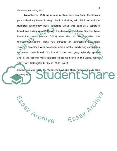 Vodafone: An Analysis of the Marketing Mix