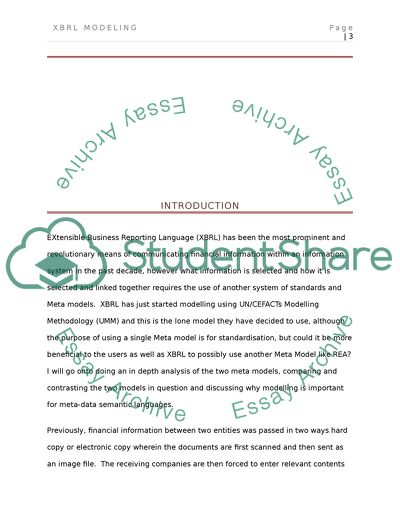 Information Systems, ICT; Meta-data semantic languages, Meta Modelling REA and UMM/UML, XBRL
