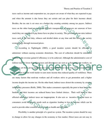 Theory and Practice of Taxation