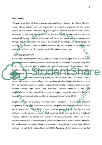 Cross-Culture and Human Resource Management