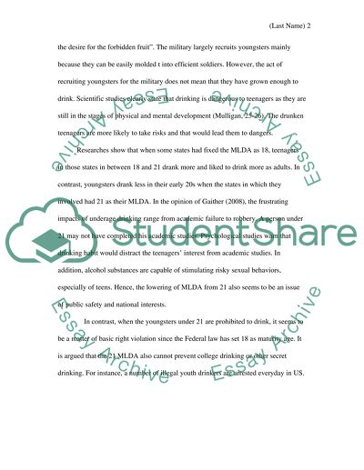 Lowering The Legal Age of Drinking