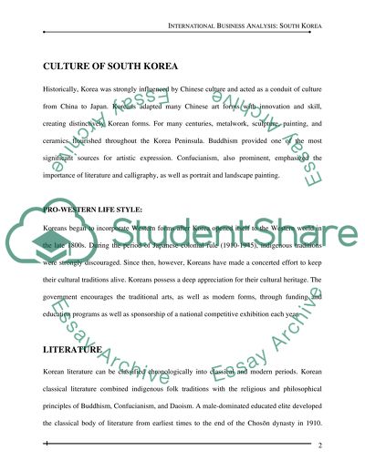 introduction to south korea essay