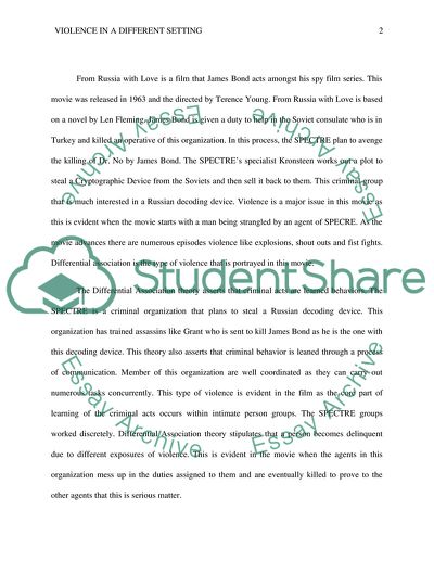 Violence in a Different Setting