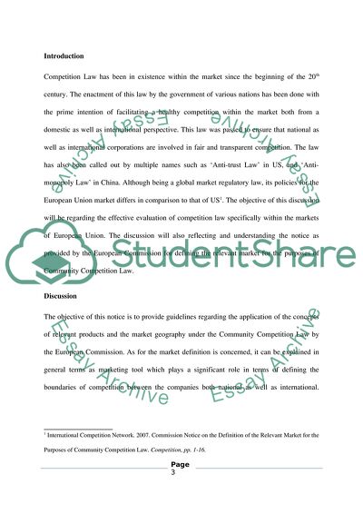 Concerning Guidelines of the Market Definition