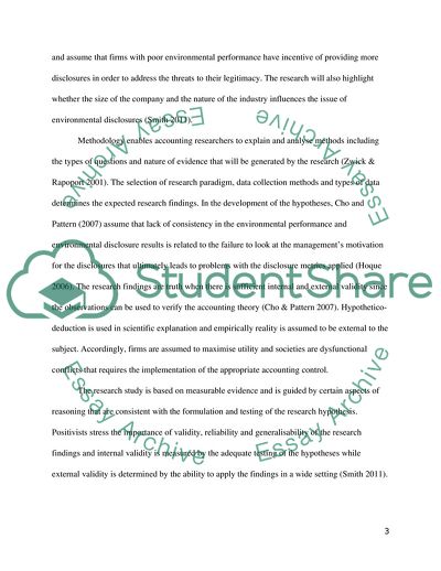 The Role of Environmental Disclosures as Tools of Legitimacy