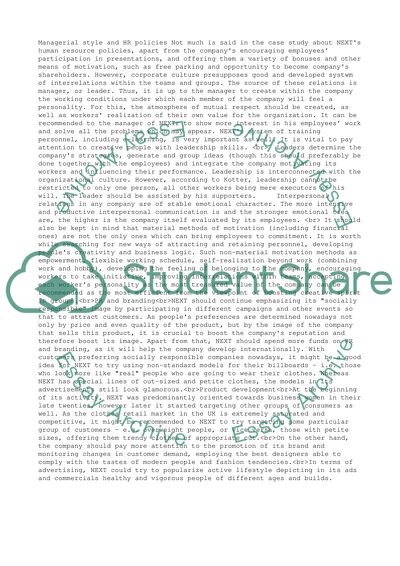 Managerial style and HR policies