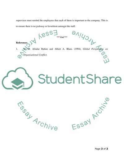 Organizational Conflict