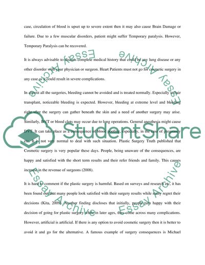 Plastic Surgery Complications