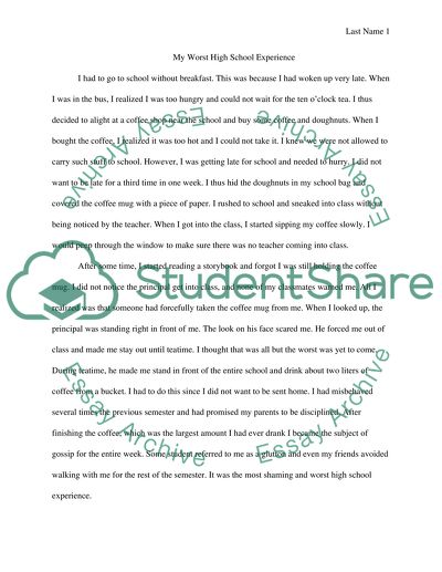 My Worst High School Experience