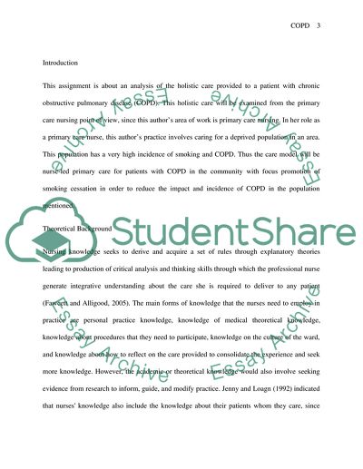 Nursing Care of Chronic Obstructive Pulmonary Disease Patient