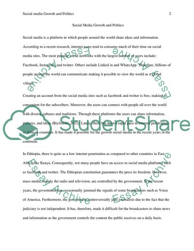 Social Media Growth and Politics in East Africa