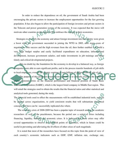 The Impact of Global Economic Crisis on the organizations in oil producing countries