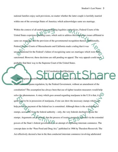 U.S.A Constitution and Same-Sex Marriages
