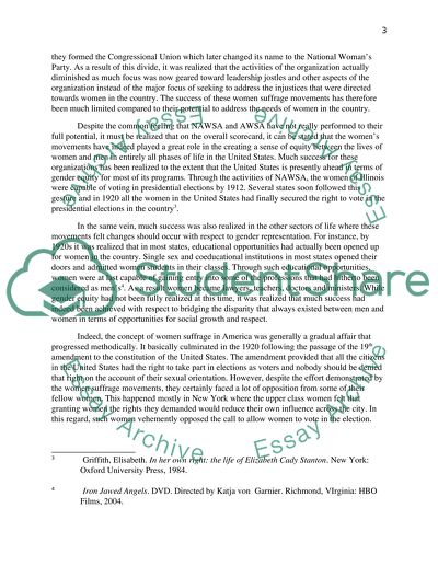 Womens Sufferage Movement (NAWSA and AWSA)