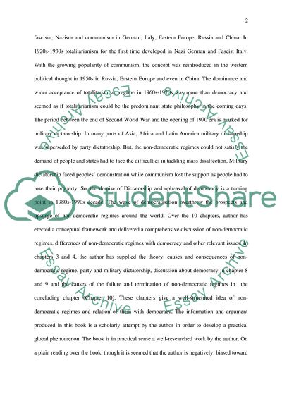 Non-Democratic Regimes Theory, Government and Politic by Paul Brooker