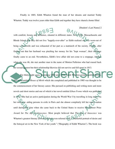 American Writers: Edith Wharton, Her Life, Her Works as a Writer