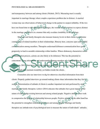 Psychological Testing and Assessment Paper