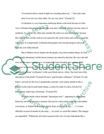 The Books Heart of Darkness by Joseph Conrad and the Film Apocalypse Now by Francis Ford Coppola