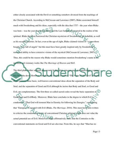 The Messages of William Blake about Heaven and Hell