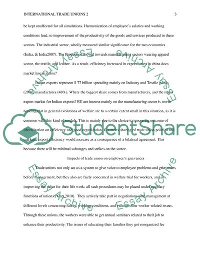 International Trade Unions 2