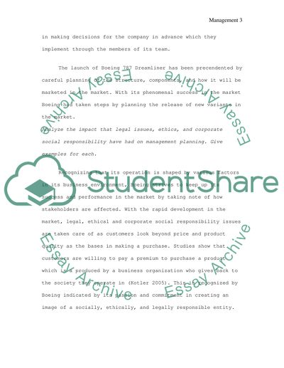 Management Planning Paper