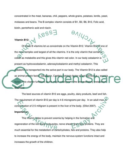 Organic Chemistry: How Vitamin B Works on the Body