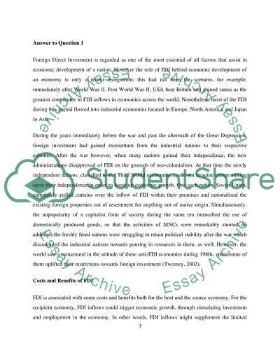 Foreign Direct Investment