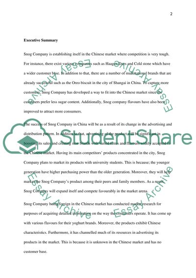 Marketing Strategies - the Snog Pure Frozen Yogurt