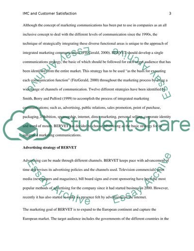 Integrated Marketing Communications and Customer Satisfaction