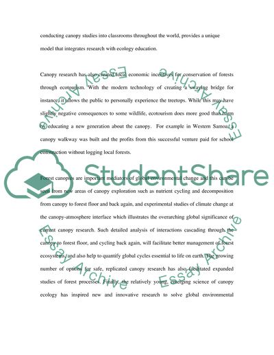 Why Canopy Research is Important