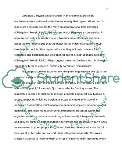 Environments of organization