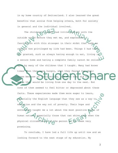 Personal Statement