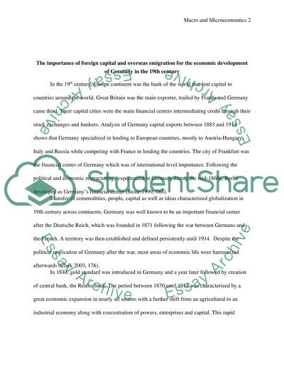 The Importance of Overseas Emigration for the Economic Development of Germany