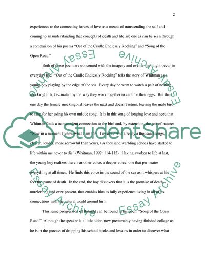 Out of the Cradle Endlessly Rocking and Song of the Open Road by Walt Whitman