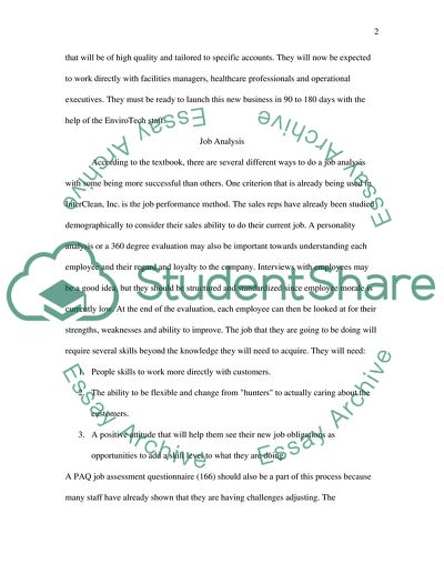 Job Analysis for InterClean, Inc