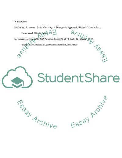 Value Proposition and Positioning of McDonalds